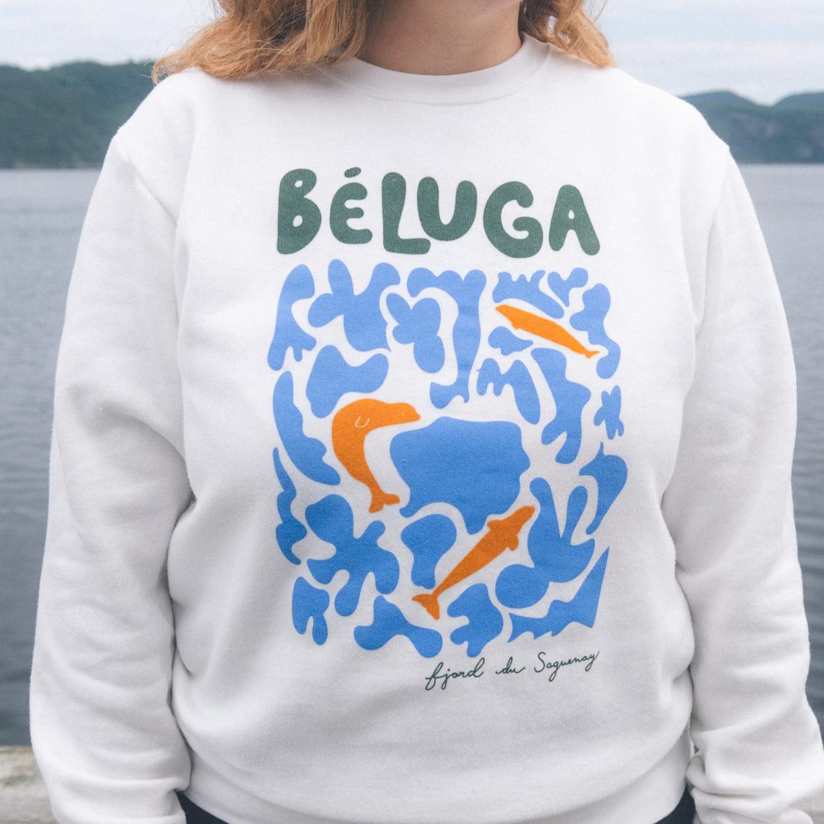 Coton ouaté imprimé Béluga - Unisexe
